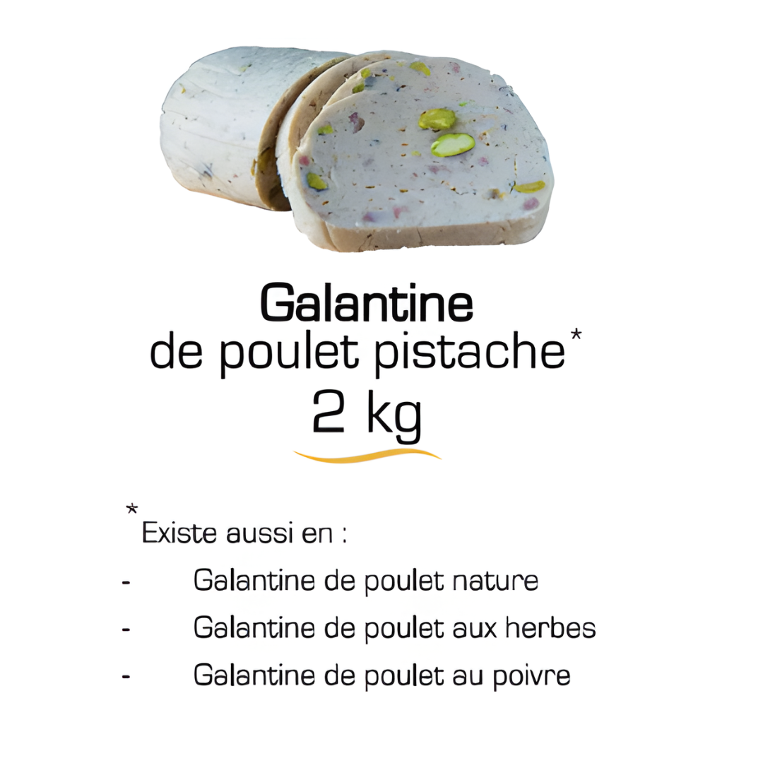 Galantine de poulet pistache